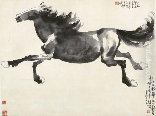 Galloping Horse Oil Painting by Xu Beihong