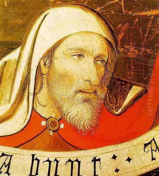 Head of a Prophet (fragment of a lost alterpiece) 1435 Oil Painting by Jaume Huguet