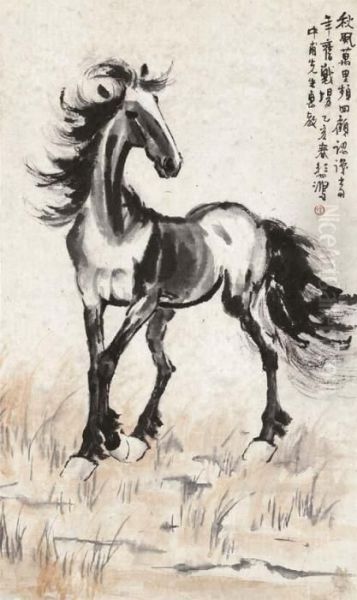 Horse Oil Painting by Xu Beihong