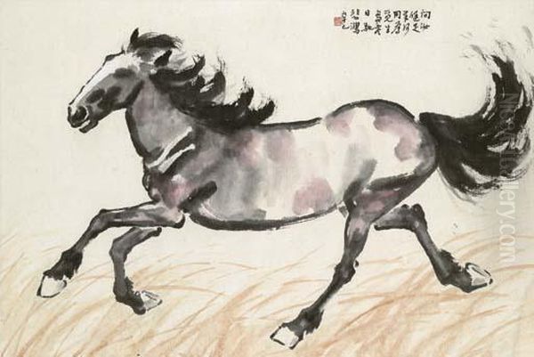 Galloping Horse Oil Painting by Xu Beihong