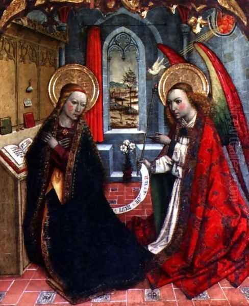 The Annunciation Oil Painting by Jaume Huguet