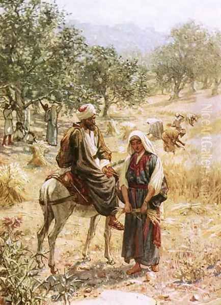 Boaz and Ruth Oil Painting by William Brassey Hole