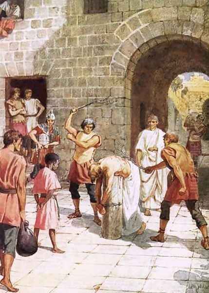 Jesus being scourged Oil Painting by William Brassey Hole