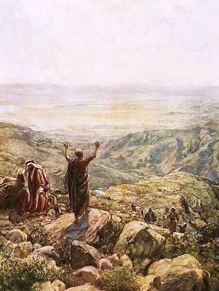 Balaam blessing Israel Oil Painting by William Brassey Hole