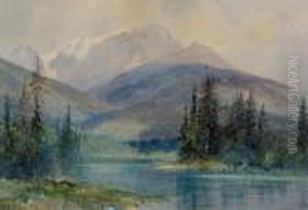 In The Selkirks, Bc Oil Painting by Frederic Marlett Bell-Smith