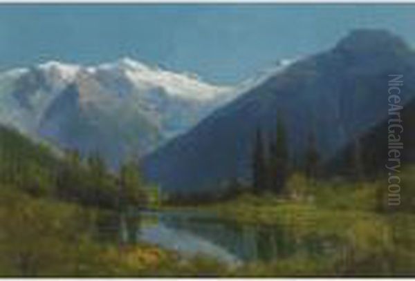 Mount Abbot And Glaciers, Selkirks Oil Painting by Frederic Marlett Bell-Smith