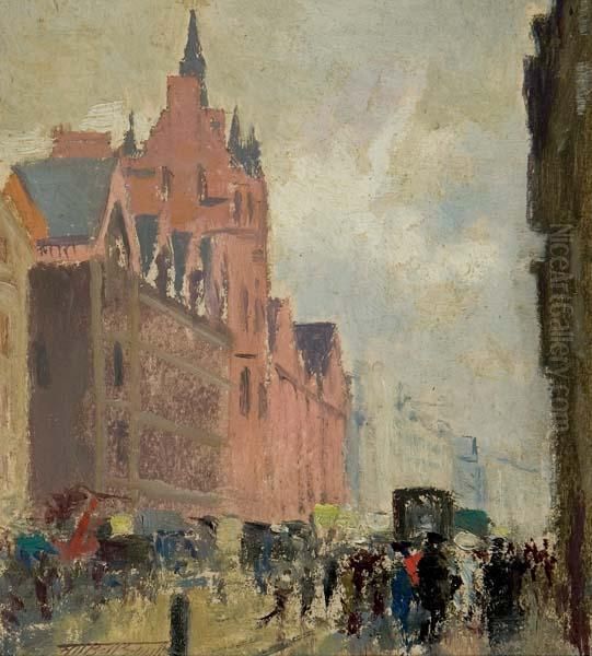 Holborn London. Oil Painting by Frederic Marlett Bell-Smith