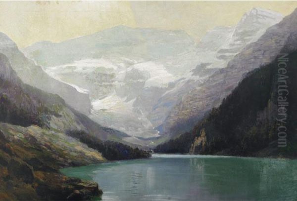 Mount Victoria, Lake Louise Oil Painting by Frederic Marlett Bell-Smith