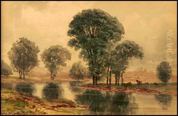 Humber River Oil Painting by Frederic Marlett Bell-Smith