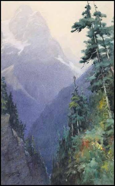 Mount Stephen From The Yoho Valley Oil Painting by Frederic Marlett Bell-Smith