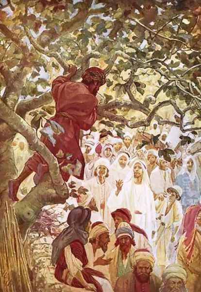 Jesus summoning Zacchaeus the publican to entertain him at his house Oil Painting by William Brassey Hole