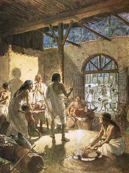 The passover in Egypt Oil Painting by William Brassey Hole