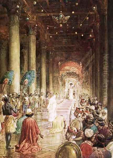 The queen of Sheba Oil Painting by William Brassey Hole