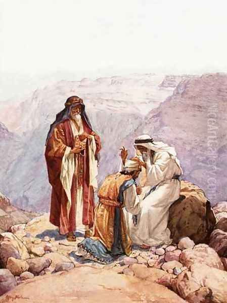 The consecration of Eleazar as high priest Oil Painting by William Brassey Hole