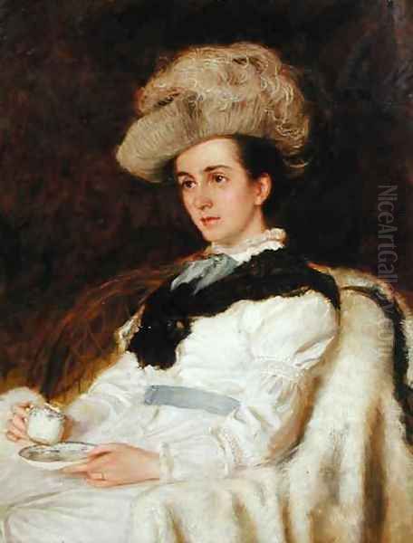 Fanny Hamilton Bruce 1855-81 Oil Painting by William Brassey Hole