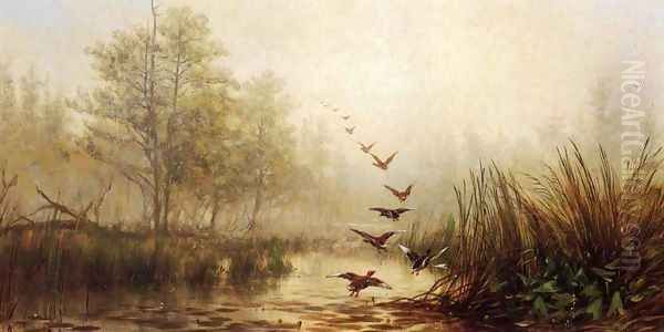 Hazy Morning Oil Painting by James McDougal Hart