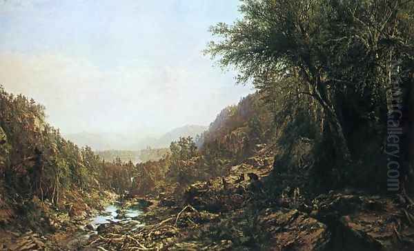 The Adirondacks Oil Painting by James McDougal Hart