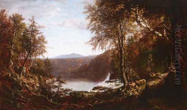 Loon Lake, Adironcacks Oil Painting by James McDougal Hart