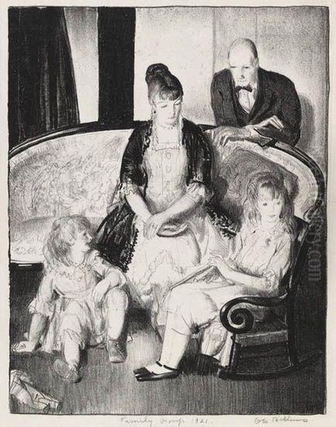 My Family, Second Stone Oil Painting by George Wesley Bellows