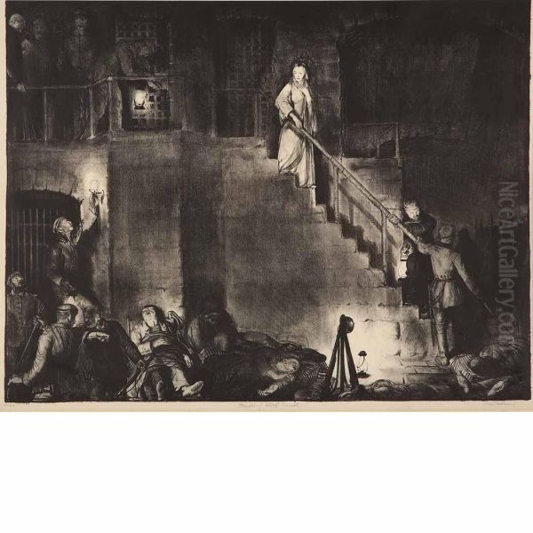 Murder Of Edith Cavell Oil Painting by George Wesley Bellows