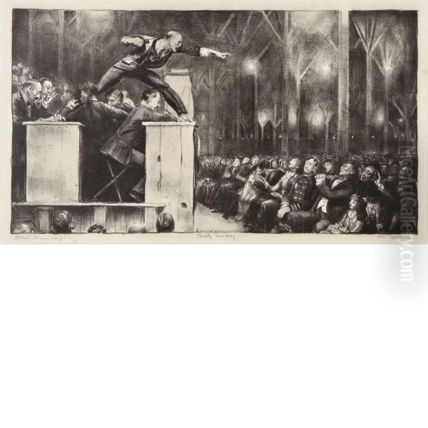 Billy Sunday Oil Painting by George Wesley Bellows