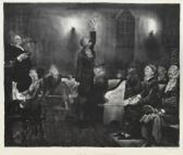 Prayer Meeting Oil Painting by George Wesley Bellows