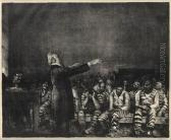 Benediction In Georgia Oil Painting by George Wesley Bellows