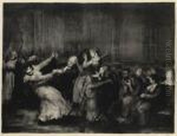 Dance In A Madhouse Oil Painting by George Wesley Bellows