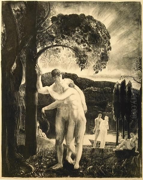 Amour, From Men Like Gods Oil Painting by George Wesley Bellows