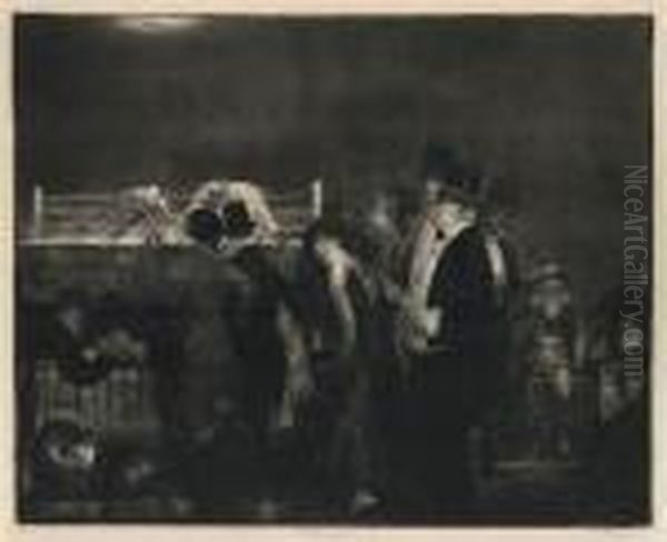 Preliminaries Oil Painting by George Wesley Bellows