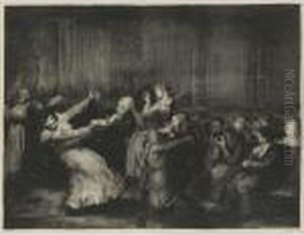 Dance In A Madhouse Oil Painting by George Wesley Bellows