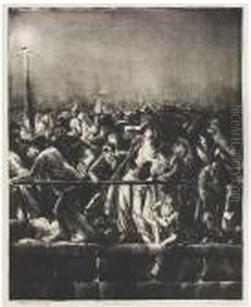 The Crowd Oil Painting by George Wesley Bellows