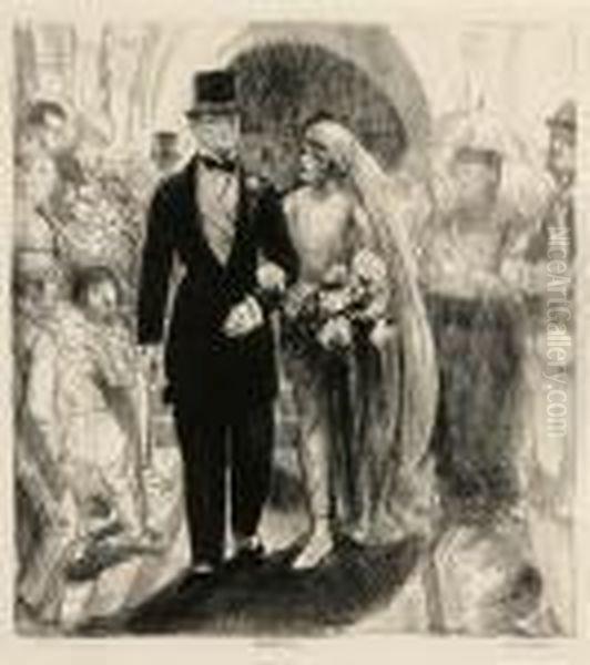 Wedding Oil Painting by George Wesley Bellows