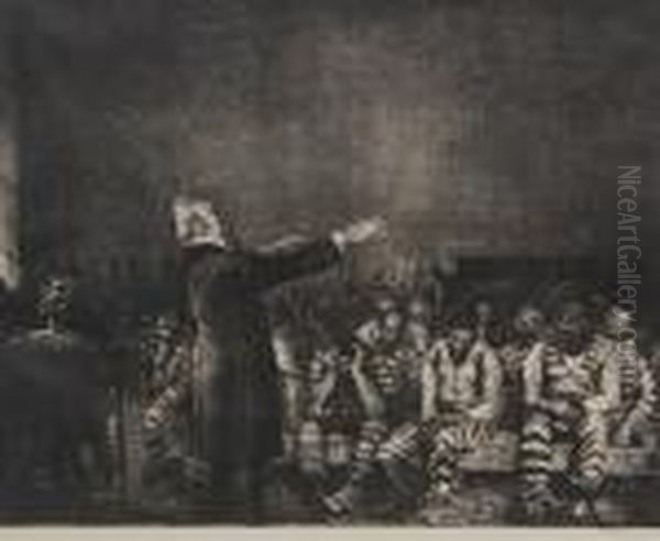 Benediction In Georgia Oil Painting by George Wesley Bellows