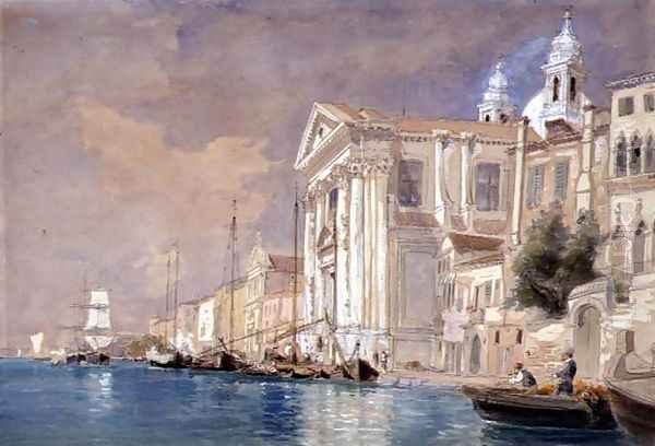 Church of the Gesuati Venice Oil Painting by James Holland