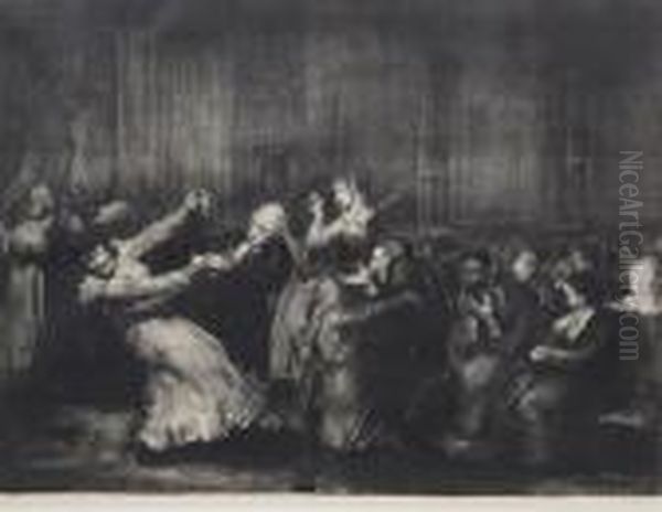 Dance In A Madhouse Oil Painting by George Wesley Bellows