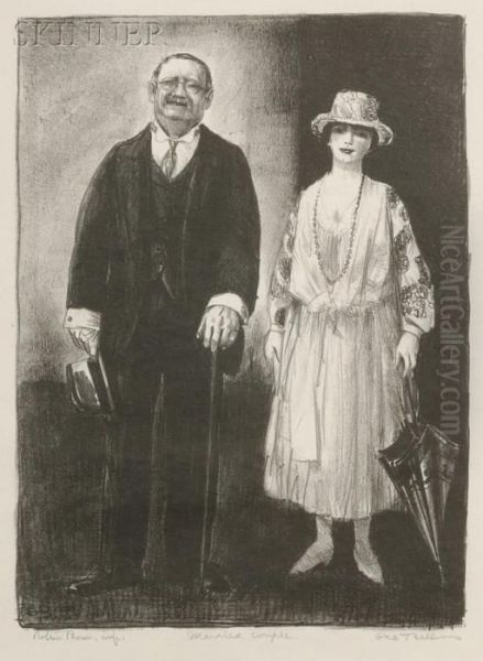 Married Couple Oil Painting by George Wesley Bellows