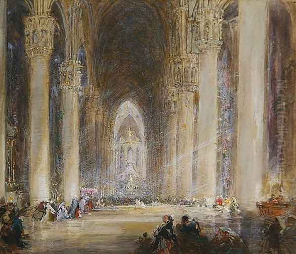 Milan Cathedral Oil Painting by James Holland