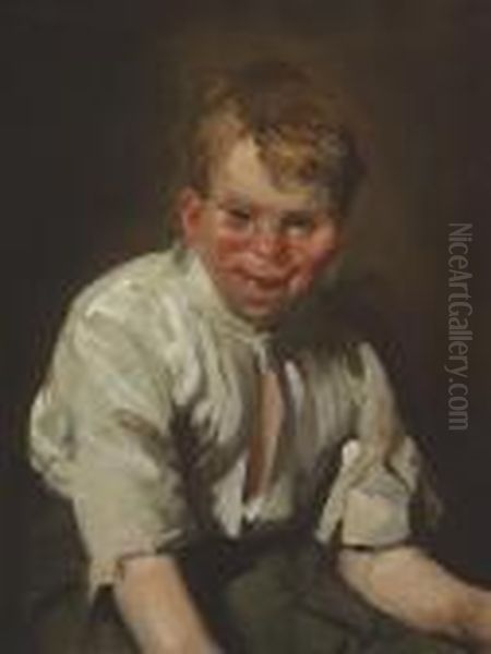 Portrait Of A Laughing Boy Oil Painting by George Wesley Bellows