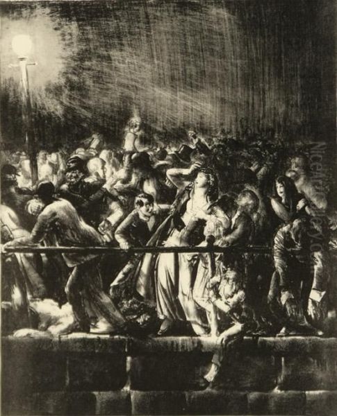 The Crowd Oil Painting by George Wesley Bellows