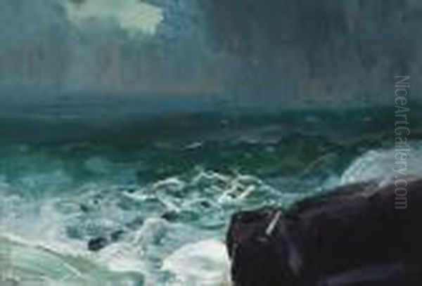 Approach Of Rain Oil Painting by George Wesley Bellows