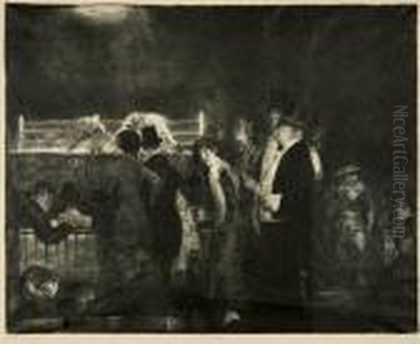 Preliminaries (preliminaries To The Big Bout) (mason 24) Oil Painting by George Wesley Bellows