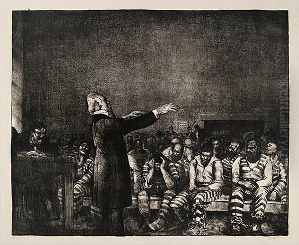 Benediction In Georgia Oil Painting by George Wesley Bellows