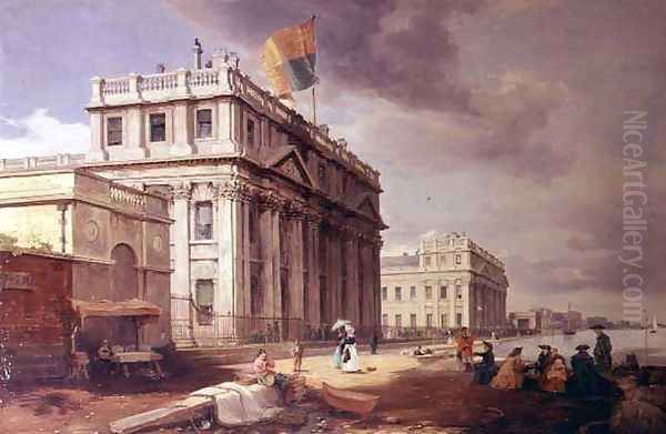 Greenwich Hospital Oil Painting by James Holland