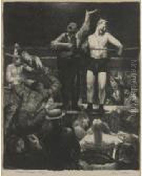 The White Hope; And Introductions (m. 96 And 97) Oil Painting by George Wesley Bellows