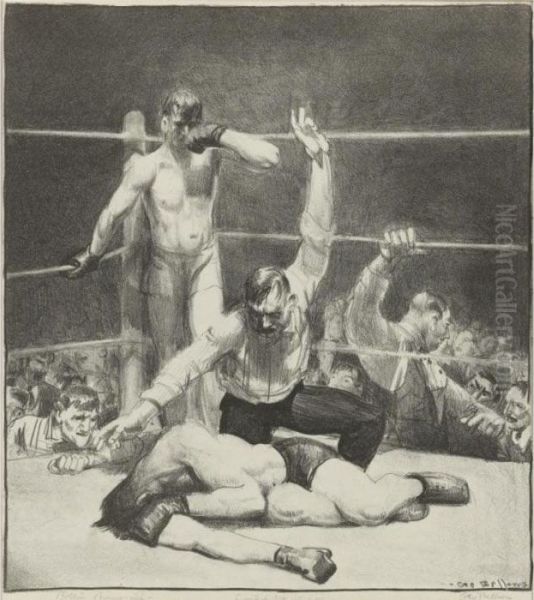 Counted Out, First Stone (m. 94) Oil Painting by George Wesley Bellows