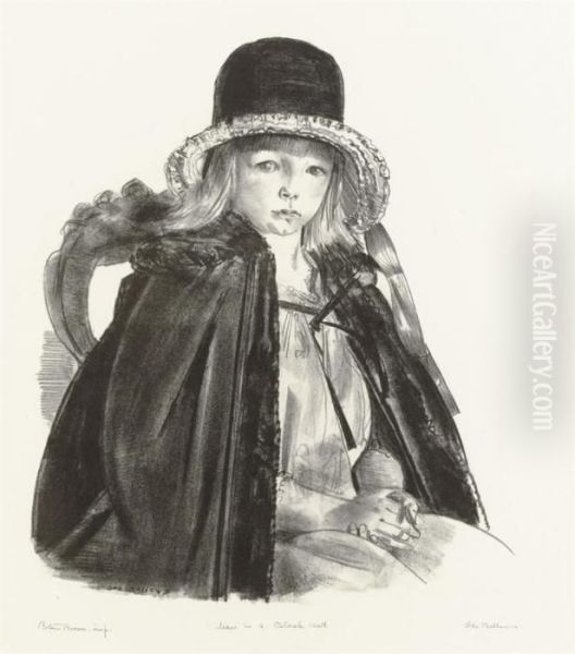 Jean In A Black Hat, First State (m. 187) Oil Painting by George Wesley Bellows