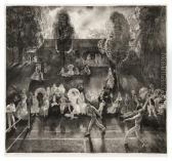 Tennis (m.71) Oil Painting by George Wesley Bellows