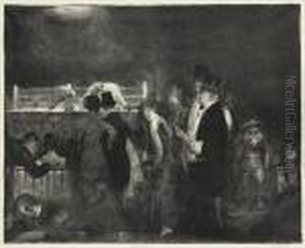 Preliminaries (preliminaries To The Big Bout) (mason 24) Oil Painting by George Wesley Bellows