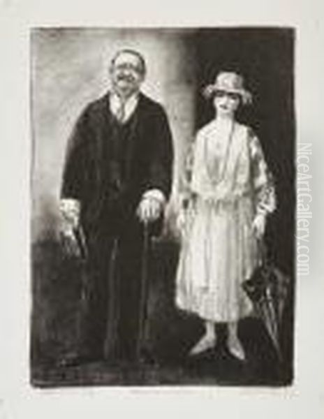 Married Couple Oil Painting by George Wesley Bellows